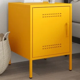 Nachttisch aus senfgelbem Stahl 36x39x50,5 cm von , Nachttische - Ref: Foro24-842916, Preis: 54,76 €, Rabatt: %