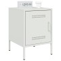 Nachttische, 2 Stück, weißer Stahl, 36x39x50,5 cm. von , Nachttische - Ref: Foro24-842921, Preis: 94,40 €, Rabatt: %
