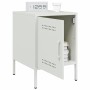 Nachttische, 2 Stück, weißer Stahl, 36x39x50,5 cm. von , Nachttische - Ref: Foro24-842921, Preis: 94,40 €, Rabatt: %