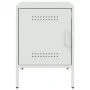 Nachttische, 2 Stück, weißer Stahl, 36x39x50,5 cm. von , Nachttische - Ref: Foro24-842921, Preis: 79,36 €, Rabatt: %