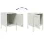 Bedside tables 2 units white steel 36x39x50.5 cm by , Nightstands - Ref: Foro24-842921, Price: 79,36 €, Discount: %