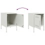 Nachttische, 2 Stück, weißer Stahl, 36x39x50,5 cm. von , Nachttische - Ref: Foro24-842921, Preis: 94,40 €, Rabatt: %