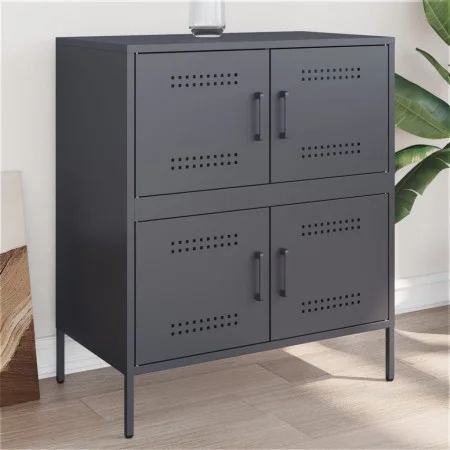 Anrichte aus anthrazitgrauem Stahl 68x39x79 cm von , Sideboards - Ref: Foro24-842954, Preis: 109,35 €, Rabatt: %