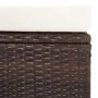 Set de muebles de jardín 2 piezas con cojines ratán PE marrón by vidaXL, Garden sets - Ref: Foro24-310232, Price: 125,76 €, D...