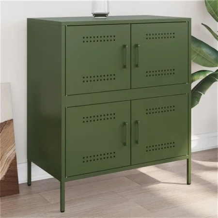 Aparador de acero verde oliva 68x39x79 cm de , Aparadores - Ref: Foro24-842956, Precio: 125,19 €, Descuento: %