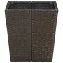 Brauner Couchtisch aus PE-Rattan aus gehärtetem Glas, 41,5 x 41,5 x 44 cm von vidaXL, Gartentische - Ref: Foro24-310558, Prei...