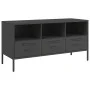 TV-Möbel aus schwarzem kaltgewalztem Stahl, 100,5x39x50,5 cm. von , TV-Möbel - Ref: Foro24-843036, Preis: 115,06 €, Rabatt: %