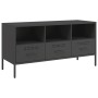 TV-Möbel aus schwarzem kaltgewalztem Stahl, 100,5x39x50,5 cm. von , TV-Möbel - Ref: Foro24-843036, Preis: 116,35 €, Rabatt: %