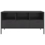 TV-Möbel aus schwarzem kaltgewalztem Stahl, 100,5x39x50,5 cm. von , TV-Möbel - Ref: Foro24-843036, Preis: 115,06 €, Rabatt: %