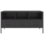 TV-Möbel aus schwarzem kaltgewalztem Stahl, 100,5x39x50,5 cm. von , TV-Möbel - Ref: Foro24-843036, Preis: 116,35 €, Rabatt: %
