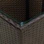 Brauner Couchtisch aus PE-Rattan aus gehärtetem Glas, 41,5 x 41,5 x 44 cm von vidaXL, Gartentische - Ref: Foro24-310558, Prei...