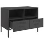 TV-Möbel, 2-teilig, kaltgewalzter Stahl, schwarz, 68x39x50,5 cm. von , TV-Möbel - Ref: Foro24-843043, Preis: 164,35 €, Rabatt: %