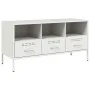 TV-Möbel aus kaltgewalztem Stahl in Weiß 100,5x39x50,5 cm von , TV-Möbel - Ref: Foro24-843041, Preis: 102,90 €, Rabatt: %
