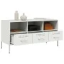 TV-Möbel aus kaltgewalztem Stahl in Weiß 100,5x39x50,5 cm von , TV-Möbel - Ref: Foro24-843041, Preis: 102,90 €, Rabatt: %
