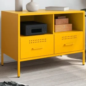 TV-Möbel aus kaltgewalztem Stahl in Senfgelb, 68x39x50,5 cm. von , TV-Möbel - Ref: Foro24-843048, Preis: 79,65 €, Rabatt: %