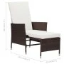 Set de muebles de jardín 2 piezas con cojines ratán PE marrón by vidaXL, Garden sets - Ref: Foro24-310232, Price: 125,76 €, D...