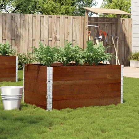 Solid pine wood planter in brown, 120x80 cm by , Pots and planters - Ref: Foro24-3295426, Price: 125,11 €, Discount: %