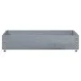 Solid gray pine wood planter 100x100 cm by , Pots and planters - Ref: Foro24-3295397, Price: 40,89 €, Discount: %