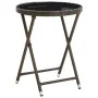 Synthetic rattan and tempered glass brown coffee table 60 cm by vidaXL, Garden tables - Ref: Foro24-310560, Price: 64,48 €, D...