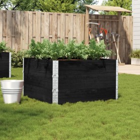 Jardinera de madera maciza de pino negra 100x100 cm de , Maceteros y jardineras - Ref: Foro24-3295432, Precio: 118,34 €, Desc...