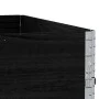 Solid black pine wood planter 100x100 cm by , Pots and planters - Ref: Foro24-3295432, Price: 103,06 €, Discount: %