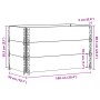 Solid pine wood planter in brown, 100x50 cm by , Pots and planters - Ref: Foro24-3295430, Price: 118,14 €, Discount: %