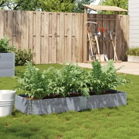Solid gray pine wood planter 150x50 cm by , Pots and planters - Ref: Foro24-3295405, Price: 49,73 €, Discount: %