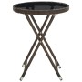 Couchtisch aus synthetischem Rattan und gehärtetem Glas braun 60 cm von vidaXL, Gartentische - Ref: Foro24-310560, Preis: 65,...