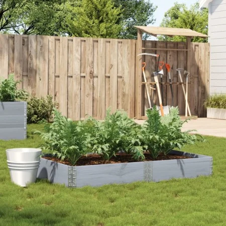 Jardinera de madera maciza de pino gris 150x100 cm de , Maceteros y jardineras - Ref: Foro24-3295413, Precio: 57,95 €, Descue...