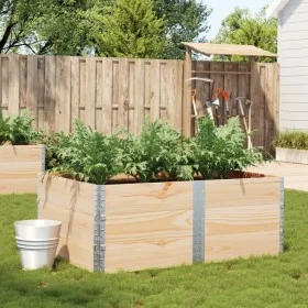 Solid pine wood planter 150x100 cm by , Pots and planters - Ref: Foro24-3295439, Price: 164,95 €, Discount: %