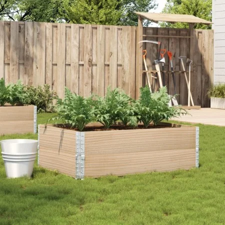 Solid pine wood planter 120x80 cm by , Pots and planters - Ref: Foro24-3295847, Price: 80,24 €, Discount: %