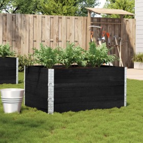 Solid black pine wood planter 120x80 cm by , Pots and planters - Ref: Foro24-3295424, Price: 115,66 €, Discount: %