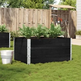 Solid black pine wood planter 120x80 cm by , Pots and planters - Ref: Foro24-3295424, Price: 102,33 €, Discount: %