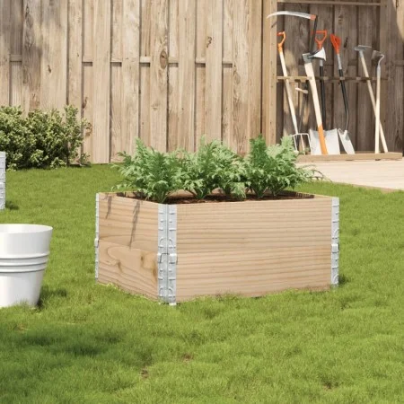 Jardinera de madera maciza de pino 80x60 cm de , Maceteros y jardineras - Ref: Foro24-3295839, Precio: 55,44 €, Descuento: %