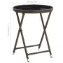 Synthetic rattan and tempered glass brown coffee table 60 cm by vidaXL, Garden tables - Ref: Foro24-310560, Price: 64,48 €, D...