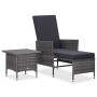 2-teiliges Gartenmöbel-Set und graue synthetische Rattankissen von vidaXL, Gartensets - Ref: Foro24-310233, Preis: 133,29 €, ...