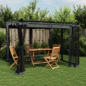 Gazebo with anthracite gray steel mesh walls 3x3 m by , Tents and gazebos - Ref: Foro24-4003909, Price: 346,39 €, Discount: %
