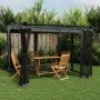Pavillon mit Wänden aus anthrazitgrauem Stahlgitter 3x3 m. von , Zelte und Pavillons - Ref: Foro24-4003909, Preis: 346,53 €, ...