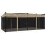 Pavillon mit taupefarbenen Stahlgitterwänden 6x3 m von , Zelte und Pavillons - Ref: Foro24-4003916, Preis: 484,19 €, Rabatt: %