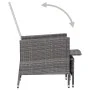 2-teiliges Gartenmöbel-Set und graue synthetische Rattankissen von vidaXL, Gartensets - Ref: Foro24-310233, Preis: 132,22 €, ...