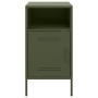 Mesita de noche de acero laminado verde oliva 36x39x68 cm de , Mesitas de noche - Ref: Foro24-843074, Precio: 75,60 €, Descue...