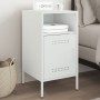 Nachttisch aus kaltgewalztem Stahl in Weiß 36x39x68 cm von , Nachttische - Ref: Foro24-843076, Preis: 64,66 €, Rabatt: %