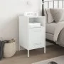 Nachttisch aus kaltgewalztem Stahl in Weiß 36x39x68 cm von , Nachttische - Ref: Foro24-843076, Preis: 63,91 €, Rabatt: %