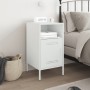 Nachttisch aus kaltgewalztem Stahl in Weiß 36x39x68 cm von , Nachttische - Ref: Foro24-843076, Preis: 64,66 €, Rabatt: %