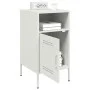Cold-rolled steel white bedside table 36x39x68 cm by , Nightstands - Ref: Foro24-843076, Price: 63,91 €, Discount: %