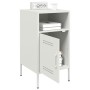 Nachttisch aus kaltgewalztem Stahl in Weiß 36x39x68 cm von , Nachttische - Ref: Foro24-843076, Preis: 64,66 €, Rabatt: %