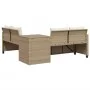 L-shaped garden sofa with table and beige PE rattan cushions by , Garden sets - Ref: Foro24-369031, Price: 382,44 €, Discount: %