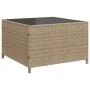 L-shaped garden sofa with table and beige PE rattan cushions by , Garden sets - Ref: Foro24-369031, Price: 382,44 €, Discount: %