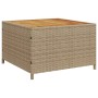 L-shaped garden sofa with table and beige PE rattan cushions by , Garden sets - Ref: Foro24-369038, Price: 260,65 €, Discount: %