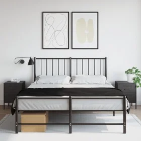 Bedside tables 2 units black steel 36x39x50.5 cm by , Nightstands - Ref: Foro24-842923, Price: 120,02 €, Discount: %